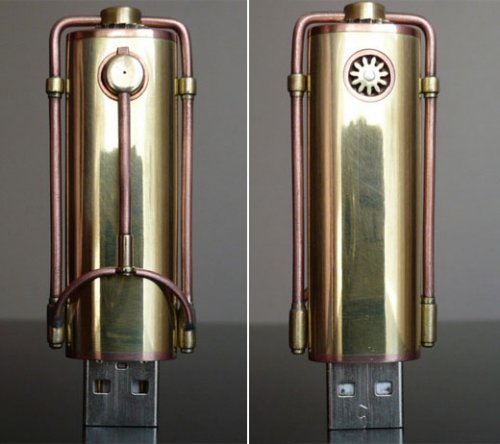 Steampunk usb memory is flashy