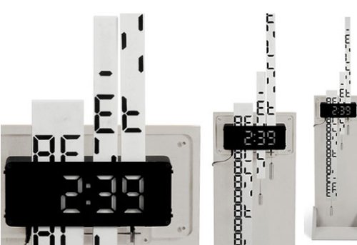 Digimech clock has gear driven display