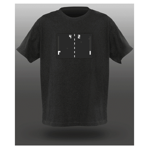 Animated Pong T-Shirt shows your geek side