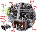 Lego Death Star featuring classic scenes from A New Hope