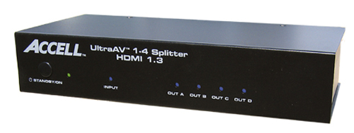 Accell UltraAV 1×4 HDMI 1.3 Splitter
