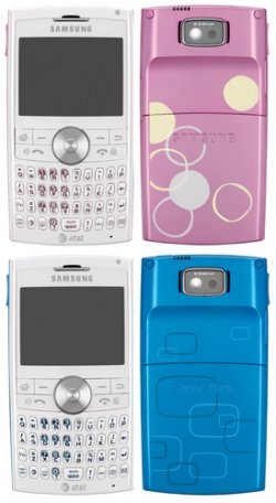 Samsung BlackJack II in pink and blue