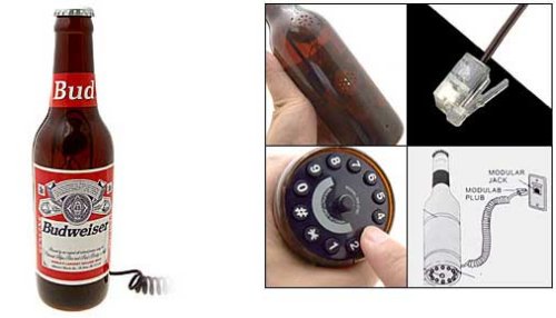 Budweiser beer bottle telephone
