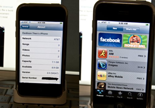 iPhone 2.0 software already unlocked!