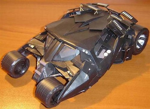 Paper-craft Batmobile Tumbler from The Dark Knight