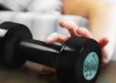 Dumbbell alarm clock: Wake up, work out