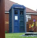 The Tardis shed: Where Timelords keep lawn mowers