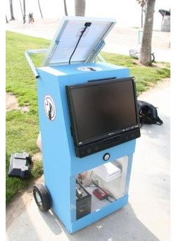 Solar-powered Wii station for outdoor play