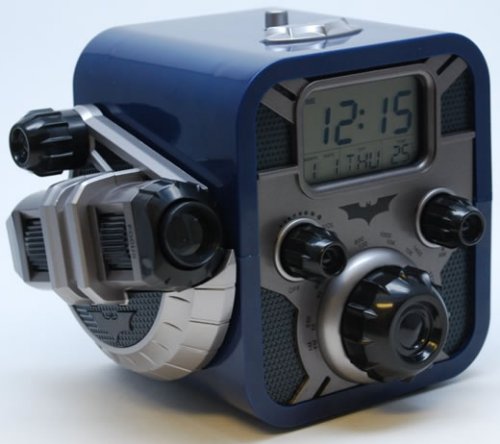 Batman alarm clock radio with Bat-Signal