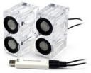 Crystal USB speakers for your desktop