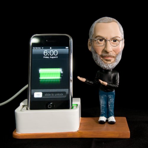 Steve Jobs bobblehead iPhone dock: Steve is watching you