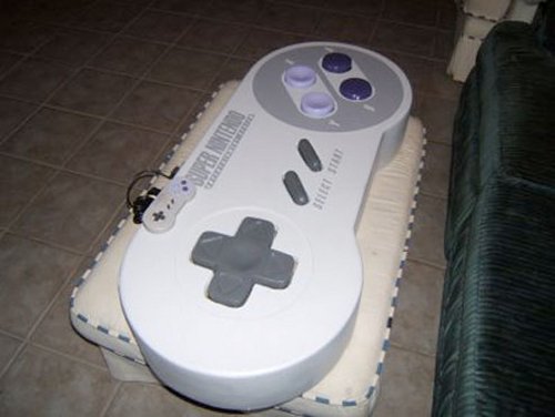 Four-foot SNES controller works