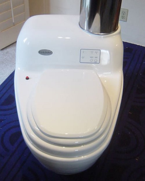The EcoJohn incinerates waste