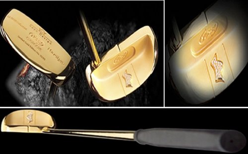 Limited edition gold putter for Golfer showoffs