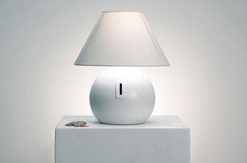 The Coin Lamp will give you light, for a price