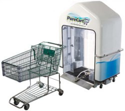 PureCart sanitizes shopping carts