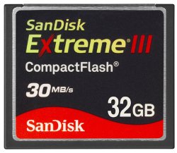 SanDisk Extreme III CompactFlash 32GB memory