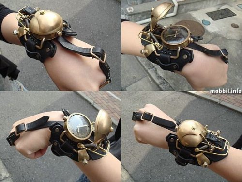 Steampunk watch gobbles up entire wrist This Steampunk creation is pretty 