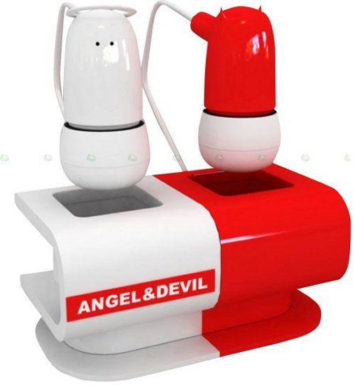 Angel & Devil earphones wage a constant war between your ears