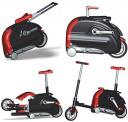 Suitcase doubles as a folding bike