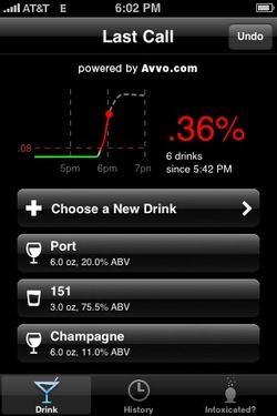 Last Call iPhone app tells you how drunk you are