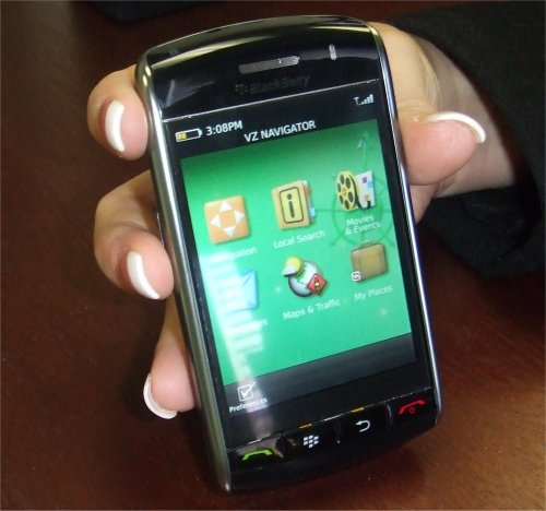 BlackBerry Storm with the VZ Navigator