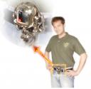 Skull belt buckle MP3 player with LED display