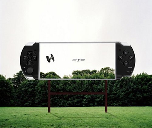 Transparent Billboards promoting Sony PSP