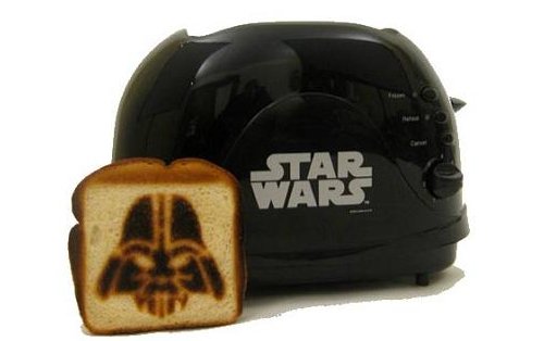 Darth Vader toaster brands your bread 