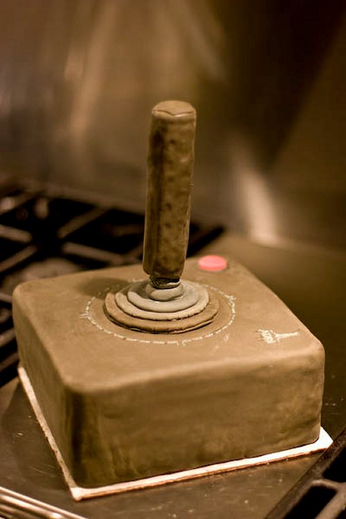 Atari joystick cake