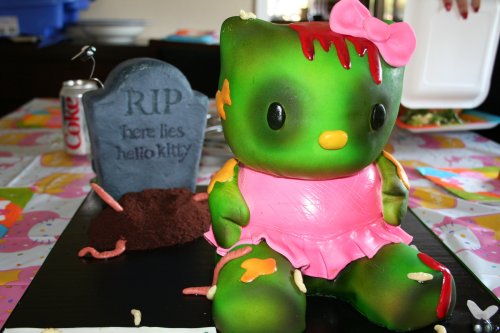 images of hello kitty cakes. Hello Kitty Zombie Cake