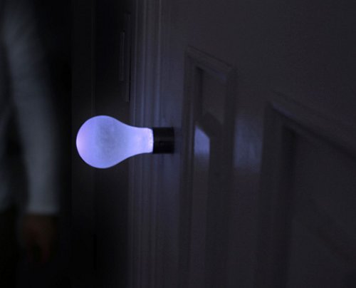 Knob Light sounds dirty, puts a light bulb on your door