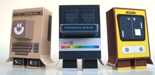 Papercraft retro game consoles fit for any geeks desk