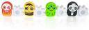 Poken USB figures exchanges contacts with huge hands
