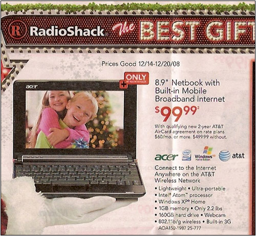 Radio Shack Acer Aspire One