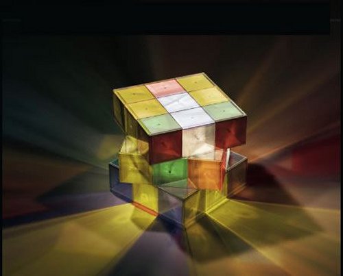 Rubik’s Cube lamp is a puzzling light source