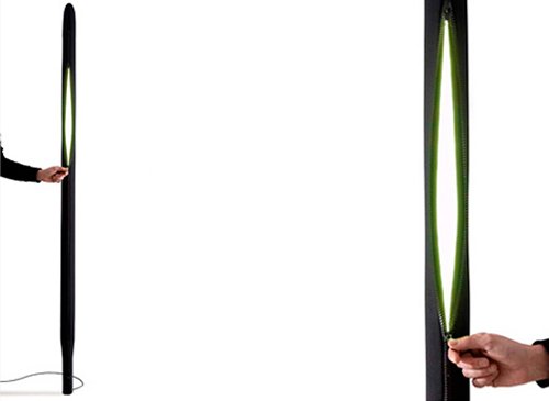 The Ziplamp: Unzip for some light