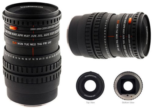 Camera Lens Calendar keeps the date in focus