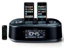 iLuv’s iMM183 dual dock iPod alarm clock also does the weather