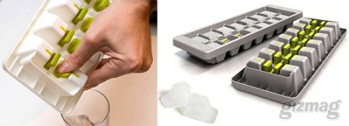 Quiksnap ice tray gives you one cube at a time