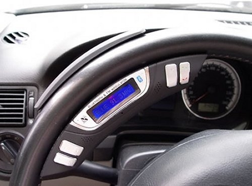 Car Bluetooth speaker fits inside your steering wheel