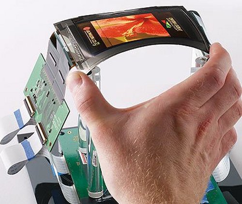 Wrist-worn flexible OLED prototype
