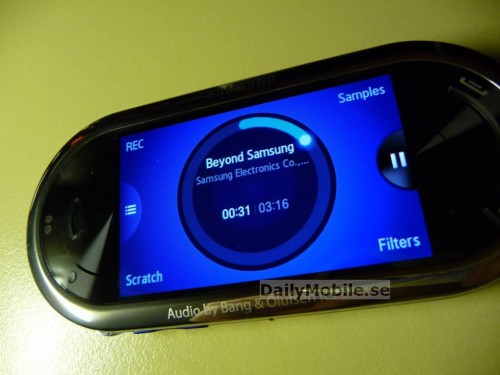 Samsung M7600 phone with Bang and Olufsen sound