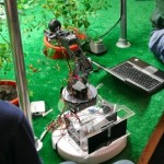 Robotic gardeners tend tomato plants Robotic gardeners tend tomato plants