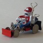 Mario Kart sculpture made with office supplies