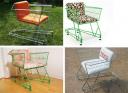Recycled Shopping Cart chairs