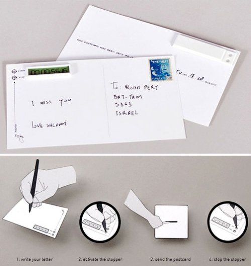 Stopper postcard measures Postal delivery speed