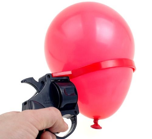 The Balloon Gun lets you safely practice Russian Roulette