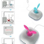 Breathing Bud analyzes air quality, looks like rabbit ears