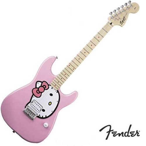 hello kitty guitar strap. Hello Kitty will be appearing on Stratocasters, music bags, picks, guitar 